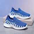 thumbnail image 5 of NOEGOEU Boys Girls Slip on Mesh Shoes Non Slip Soft Sole Breathable Lightweight Sneakers for Kids (Blue,2), 5 of 8