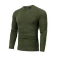 thumbnail image 2 of Crew Neck Sweater for Mens Knitted Pullover Sweaters with Solid Stripe, 2 of 4