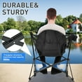 thumbnail image 4 of Autlaycil Camping Chairs, Oversized Hammock Chairs, Folding Rocking Chairs, Adjustable Back Swing Chairs, Cup Holder, Outdoor Beach Lawn, Black, 4 of 6