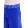 thumbnail image 5 of TTAO Kids Lyrical Dance Bottom Yoga Pants for Cha-cha Young Dancer Hiphop Outfit Contemporary Dance Wear Blue 16, 5 of 7