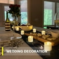 thumbnail image 4 of Homemory 12Pack Timer Flameless LED Votive Candles, Battery Operated Tea Light with Timers, Long Lasting, 6 Hours On and 18 Hours Off Cycle Automatically for Wedding,Table Decorations (Ivory Base), 4 of 6