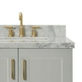 thumbnail image 5 of Ariel Taylor 43 In. Right Offset Rectangle Sink Vanity With Carrara White Marble Countertop In Grey, 5 of 11