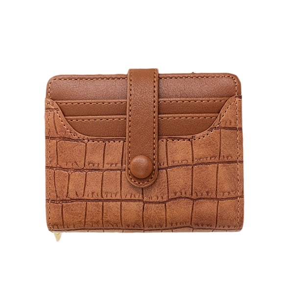 TAZAG women's wallet short retro buckle large capacity multi-card slot stone pattern coin purse ID bag