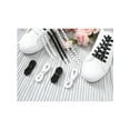 thumbnail image 5 of Reflective Stars Shoelaces Colorful Cool Flat Shoe Laces Strings for Athletic Running Sneakers 2 Pairs White-Silver Light 140cm/55.1", 5 of 5