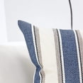 thumbnail image 4 of Yumcute Stripe Throw Pillow Covers Farmhouse Pillowcases Pack of 2  18 x 18 Inch Gray, 4 of 8