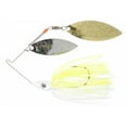 thumbnail image 2 of Nichols Lures Pulsator Metal Flake Double Willow Spinnerbait, White/Chartreuse/Nickel Gold, 3/8-Ounce, 2 of 2