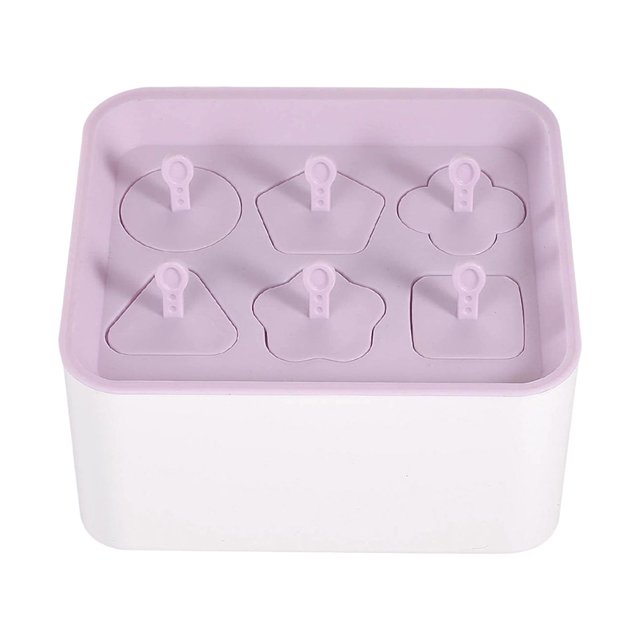 Aidoshy New Ice Cream Molder Homemade Popsicle Molder With Lid Plastic 6-cell Popsicle Molder Ice Box Ice Lattice Molder for freezer, Chilling Drinks, Whiskey & Cocktails, BPA-Free