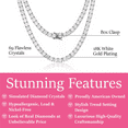 thumbnail image 2 of Cate & Chloe Priscilla 18k White Gold Plated Necklace with Simulated Diamond Crystals for Women, 2 of 7