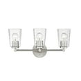 thumbnail image 4 of Millennium Lighting  Ashli 2/4 Light Vanity Light with Clear Honeycomb Glass Shades 3 Light - Brushed Nickel, 4 of 5