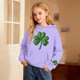 thumbnail image 2 of St. Patrick's Day Girls Hooded Sweatshirt With Print And Pocket Cozy Pullover Casual Kids Top Irish Green Pullover Hoodie 3-14Y, 2 of 4