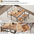 thumbnail image 2 of Ourlova Dining Table Set for 4 Dining Room Table Set with 4 Cozy Chairs Small Kitchen Table Set 5-Piece Farmhouse Rectangular Dining Room Table Set Space Saving Dining Table for Apartment, 2 of 8
