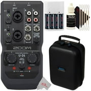 Zoom U-24 Portable 2x4 USB Handy Audio / MIDI Interface with Soft-Shell Case Kit