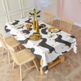 thumbnail image 6 of Dachshund and Heart Rectangle Tablecloth 60"x120",Waterproof Polyester Rectangle Table Cloth, Wipeable Spillproof Polyester Tablecloth for Dining, Camping, Indoor and Outdoor, 6 of 6