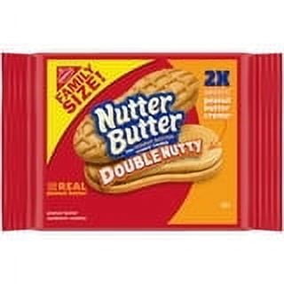 Nutter Butter Double Nutty Peanut Butter Sandwich Cookies, Family Size, 15.27 oz(2pack)