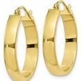 thumbnail image 3 of 10K Yellow Gold Polished Hoop Earring (25.5 X 25.9) Made In Peru 10t986, 3 of 6