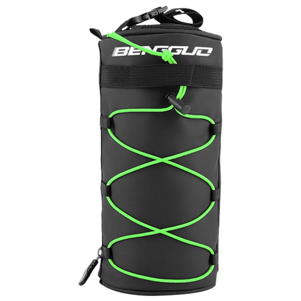 Bolsa para cuadro delantero de bicicleta Wdftyju verde 2,5 l con correa para el hombro