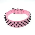 thumbnail image 1 of Dogs Kingdom Leather Black Spiked Studded Dog Collar 2" Wide, Boxer Collar, 1 of 5
