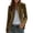 Brown, variant on Women's Solid Color Stand Collar Full Zip Long Sleeve Napoleon Military Jacket Lined Outerwear With Pockets