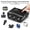 Black, variant on Riousery Premium 120W Car Cigarette Lighter Socket 1 to 3 Splitter Adapter with 4 USB Ports, Independent Switch and LED Voltage Display for Universal Vehicles - Black Color (3.74 inches / 9.5 cm)