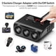 thumbnail image 1 of ACELACIÓN DE CIROTA COMBRADOR Adaptador DE Enchufe 4USB Con Pantalla DE Voltaje Del Interruptor 120W Para Camiones SUVS ABS NEGRO, 1 of 7