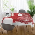 thumbnail image 6 of Coolnut Christmas Snowman Tablecloth, Waterproof Washable Polyester Square Table Cover, Durable Tablecloth for Kitchen Dining Table Party Decor, 60"X 120", 6 of 7