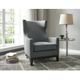 thumbnail image 4 of Steve Silver Roswell Gray Linen Accent Chair with Nailhead Trim, 4 of 8
