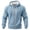 25#Blue, variant on Mens Winter Hoodie Zip Up Thermal Waffle Knit Sweatshirt Jacket for Men Warm Long Sleeve Drawstring Hood Kangaroo Pocket Ribbed Cuffs Loose Fit Tops Army Green S