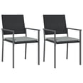 thumbnail image 2 of vidaXL 3 Piece Garden Dining Set with Cushions Poly Rattan and Steel, 2 of 5