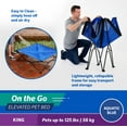 thumbnail image 4 of Coolaroo On the Go Elevated Travel Dog Bed, King, Aquatic Blue, 4 of 7