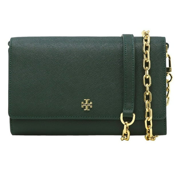 Tory Burch Tory Burch Emerson Chain Wallet Cross Body Bag in Jitney Green