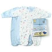 Gerber 3-Pack Zip-Front Sleep 'N Play, Boy