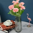 thumbnail image 1 of Claveles artificiales | 5 tallos con 10 flores | Morado, rosa, blanco y rojo | Decoración de plástico para el hogar | Arreglos para interiores y exteriores, 1 of 6