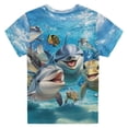 thumbnail image 5 of RTKFRFLM Boys Fish Graphic T-Shirt Cool Marine Ocean Creature Print Crewneck Short Sleeve Casual Summer Tee Top 1-13Y, 5 of 5