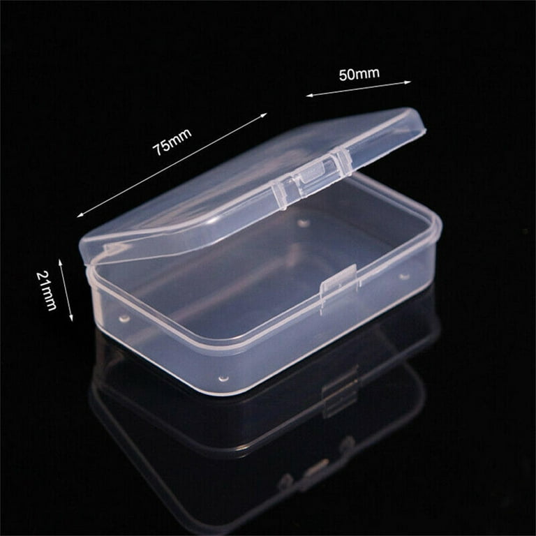 New Mini Square Clear Plastic Small Box Jewelry Storage Container Bead Case  Box.
