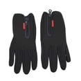 thumbnail image 1 of 1 par de guantes táctiles de invierno polar térmico a prueba de viento con cremallera para hombres mujeres corriendo ciclismo esquí negro XL, 1 of 10