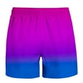 thumbnail image 5 of Mens Shorts Casual Fashion Gradient Shorts Big and Tall Elastic Waist Drawstring Pants Quick Dry Beach Party Shorts, 5 of 5