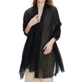 thumbnail image 4 of Lumtrix Women's Shawls and Wraps for Evening Dress Wedding Soft Spring Summer Scarf Solid Color Thin Scaves Black One Size, 4 of 4