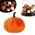 thumbnail image 3 of Assorted Velvet Artificial Pumpkins Set, Farmhouse Style Harvest Decorative Pumpkins, Soft Fabric Pumpkins for Autumn Halloween Thanksgiving Table Centerpiece Indoor Home Display, 3 of 7