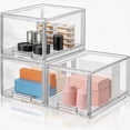 thumbnail image 1 of 3 paquetes de cajones de almacenamiento apilables de plástico grandes, organizador de almacenamiento transparente con cajones extraíbles, organizador de almacenamiento de aperitivos, 1 of 4