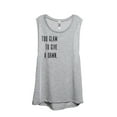thumbnail image 1 of Too Glam To Give A Damn Women's Fashion Sleeveless Muscle Tank Top Tee Sport Grey Medium, 1 of 4