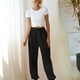 thumbnail image 5 of Qarigey Wayren - Pantalones de chándal con parte inferior cerrada para mujer con bolsillos, pantalones de entrenamiento de cintura alta, pantalones Prendas para la parte inferior del cuerpo Type9 NO9, 5 of 6