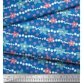 thumbnail image 2 of Soimoi Velvet Fabric Dot & Floral Artistic Print Sewing Fabric Yard 58 Inch Wide, 2 of 5
