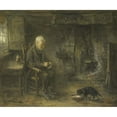 thumbnail image 2 of Jozef Israëls 23x20 Gold Ornate Framed and Double Matted Museum Art Print Titled - Interior of a Peasant Hut (C. 1882), 2 of 4