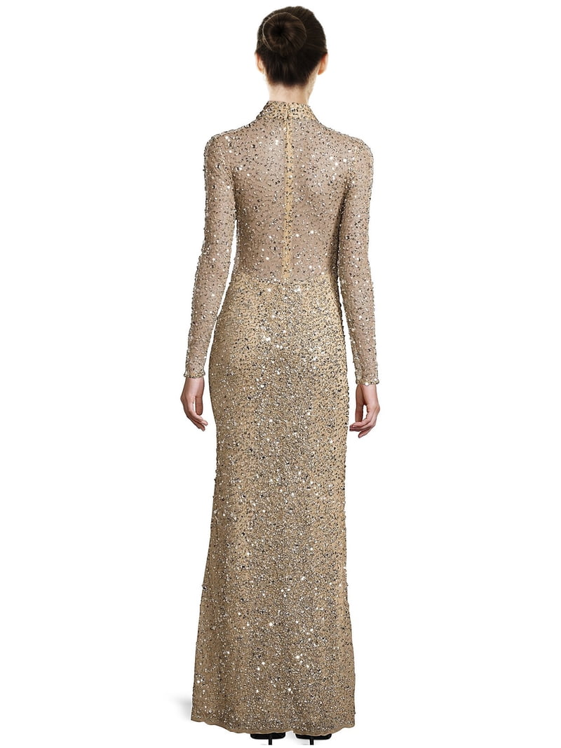 Parker Leandra Sequin Long Sleeve Mockneck Evening Gown Dress - Walmart.com Parker Leandra Sequin Long Sleeve Mockneck Evening Gown Dress - Walmart.com