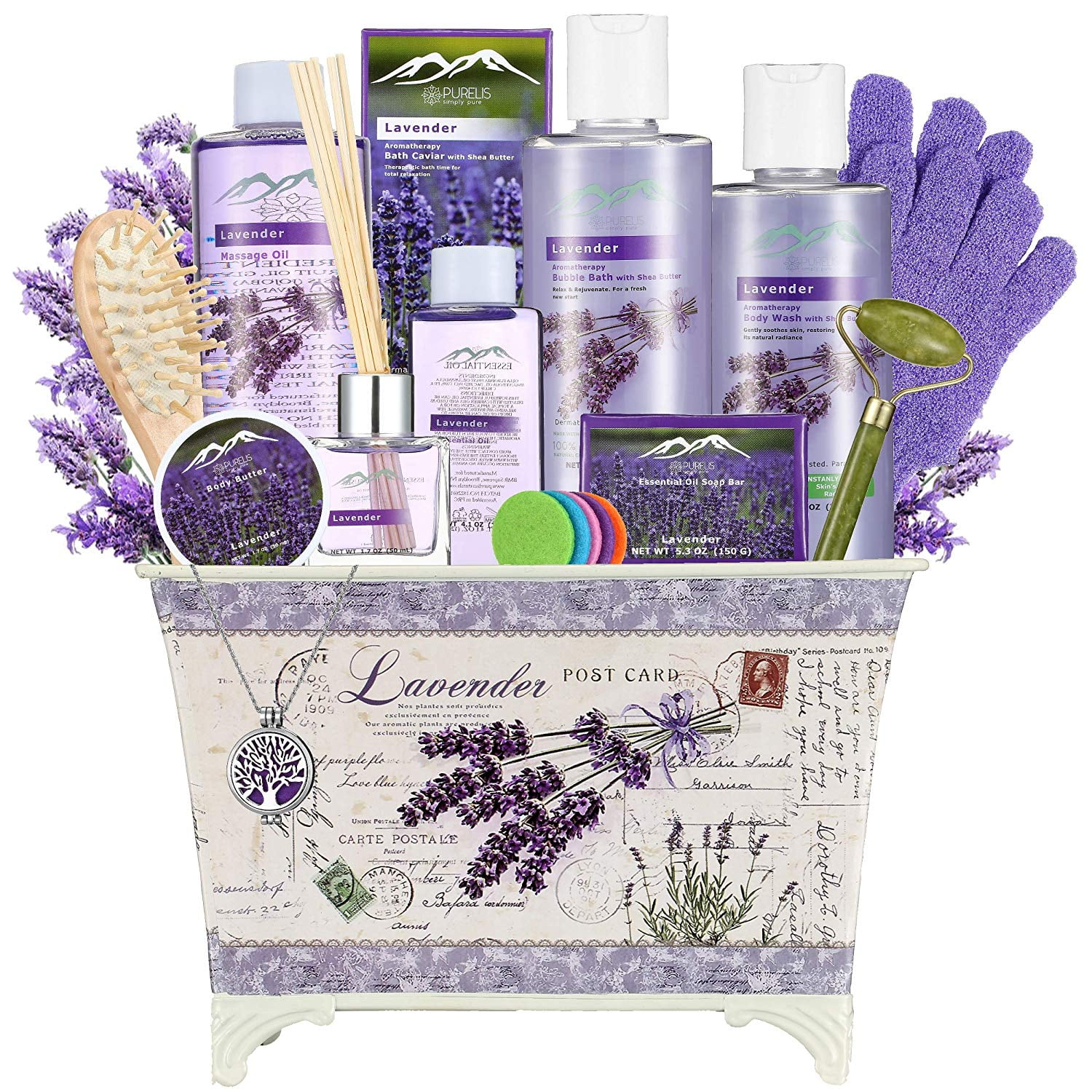 Purelis Lavender Spa T Basket For Women Spa Basket With Lavender 