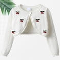 thumbnail image 2 of UACY Kids Girls Bolero Sweater Shrug, Long Sleeve Open Front Knit Cardigan for School, Party and Everyday Wear, 2 of 7