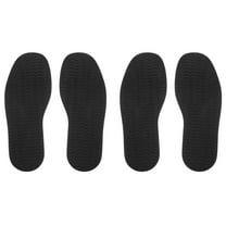 Uxcell 2Pair Shoe Rubber Full Sole Repair 4mm Thickness Replacement Bottom Non Slip for Leather Shoes, Black