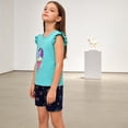 thumbnail image 2 of Girls 2 Piece Outfits Summer Clothes Cute Graphic Tank Top And Casual Shorts Kids Clothing Sets Size 18-24 Months, 2 of 7