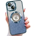 thumbnail image 1 of Funda magnética MagSafe para iPhone 13, protección total, delgada, a prueba de golpes, antiarañazos, con purpurina y protector de lente de cámara, vista del logotipo y a prueba de polvo, 1 of 8