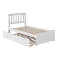 thumbnail image 3 of Mission Lit Plateforme Simple en Bois avec Pied de Lit Assorti et Tiroir-Lit Simple, Blanc, 3 of 7